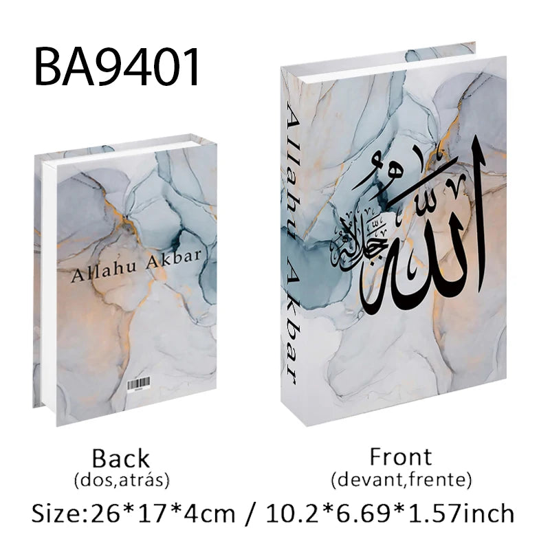 Islamic Mosque Luxury Fake Book Storage Box Kaaba Decorative Books Home Decor Coffee Table Bedroom Ornament Interior Decoration