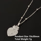 1Pc Religious Christian Catholic Sacred Heart Pendant Necklaces Stanless Steel Gothic Moth Textured Love Collares Jewelry