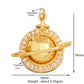 Trendy Shining Moon Star Sun Tellurion Celestial Compass Charm Pendant Gold Colour, Jewelry Necklace Bracelet Making Supply S39