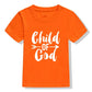 Child of God Toddler Kids Color T-Shirt Boy Girl Baby Born Crawling Short Sleeve Tops Holiday Faith Shirt Christian Easter Gifts