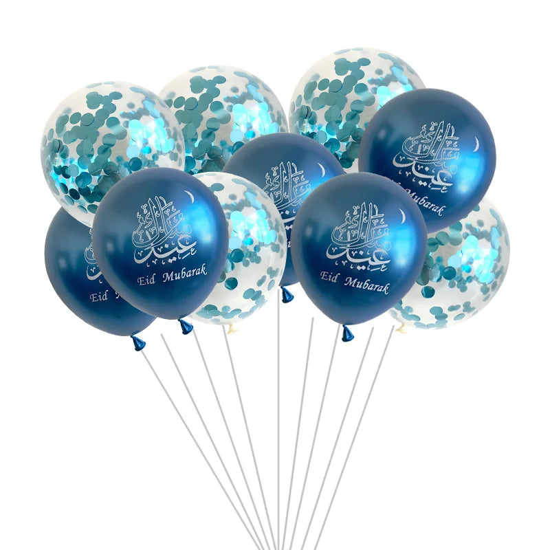 1set Moon Star Balloon Set for Muslim EID Mubarak Festival Home DIY Decoration Ramadan Kareem Kids Birthday Party Ballon Globos