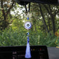 Crystal Tassels Blue Eyes Car Accessories Demon-Eye Auto Rearview Mirror Pendant Car Decoration Halloween Gifts Talisman For Man