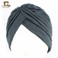 NEW Luxury Divas Stretchable turban Head wrap hat with beaded pendant women Headwear