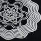Metatron Cube Wind Spinner Archangel Sacred Geometry Amulet Religious Spiritual Meditation Hanging Decor Rotating Wind Catcher