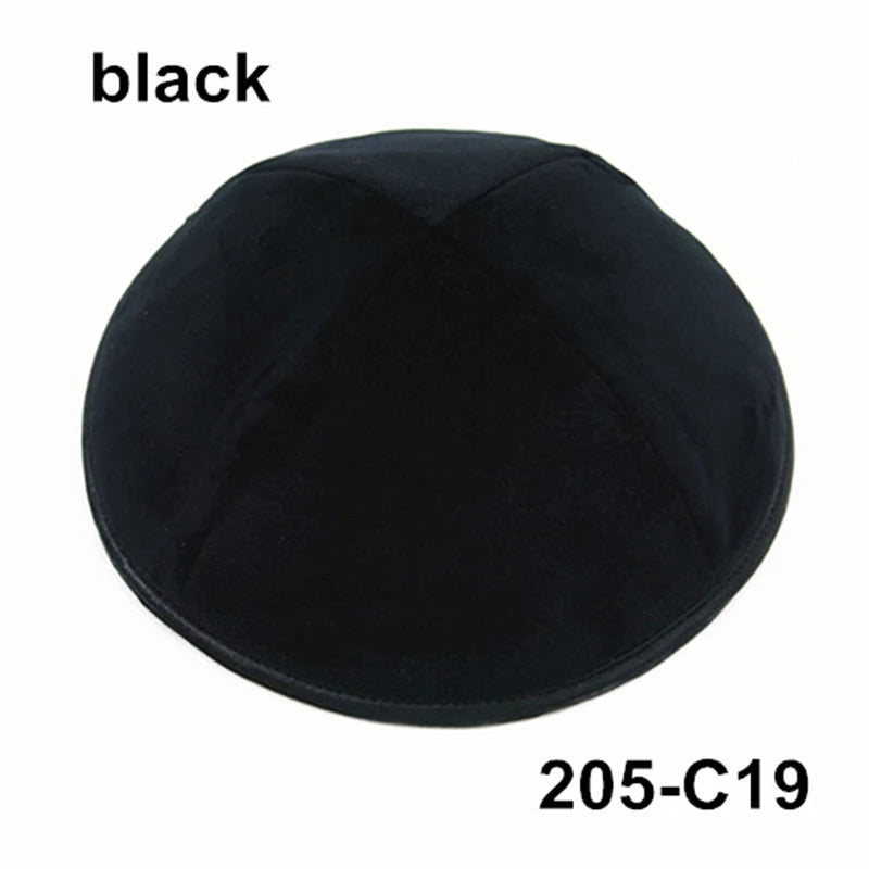 GIU 19cm Jewish Velvet Kippah Kippot Kipa Caps Skullies Beanies Yarmulke Kipot Dome For Wedding And Events