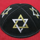 PRINTED SUEDE LEATHER KIPPAH JEWISH KIPPAH LEATHER YARMULKE KIPPAH