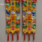 1Pcs Tibetan-Style Flags,Embroidered Eight Auspicious Symbols Pattern Hanging Banner,Nepal Temple and Chapel Altar Prayer Flag