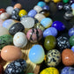 EG1-7 Mini Natural Stone Egg, Small Polished Egg Shaped Stone for Meditation Stress Relief Fidget Palm Desk Decor Gift
