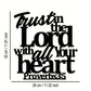 Delight Yourself in the Lord Metal Bible Verse Wall Art Proverbs 35:6 Iron Farmhouse Decor