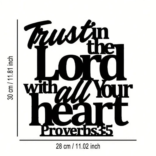 Delight Yourself in the Lord Metal Bible Verse Wall Art Proverbs 35:6 Iron Farmhouse Decor