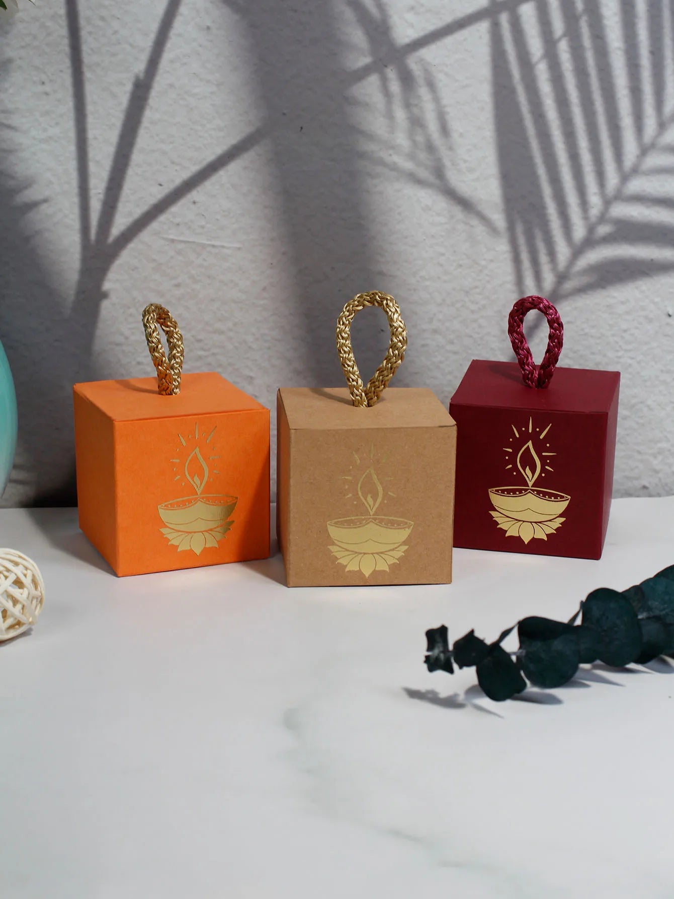 Diwali Indian Festival Candy Box, Lantern Festival, Drive Away Darkness with Light Festival Candy Box, Square Box