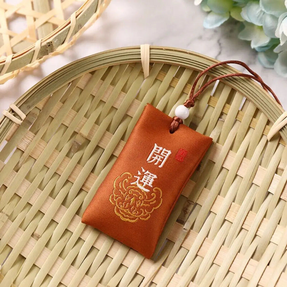 Lucky Spiritual Salt Pouch Spiritual Salt with Sachet Buddhist Spiritual Salt Pouch Necklace Amulet Blessing Sachets Pendant