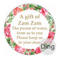Personalised ZamZam Water Bottle Stickers Hajj Umrah Mubarak Eid Label Box Bag Seal Muslim Ramadan Kareem Celebration