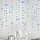 4M Iridescent Christmas Hanging Snowflakes Decor Garlands Winter Wonderland  Paper Snowflake Streamer Birthday Party Supplies ﻿