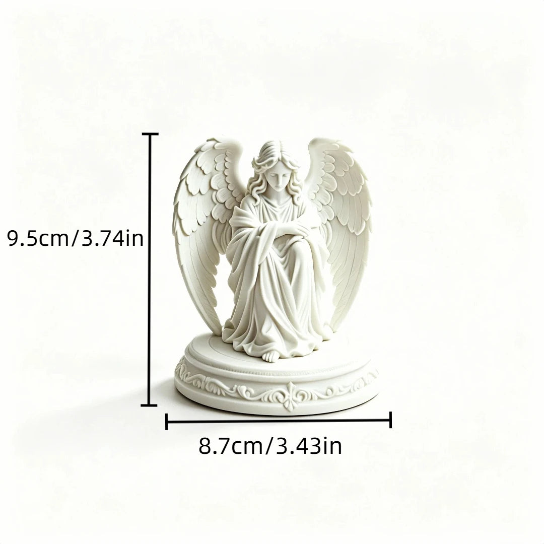 Sitting Angel Figurine, Exquisite Guardian Angel Sculpture for Home Decor, Aesthetic Room Desktop Ornament, Perfect  Gift