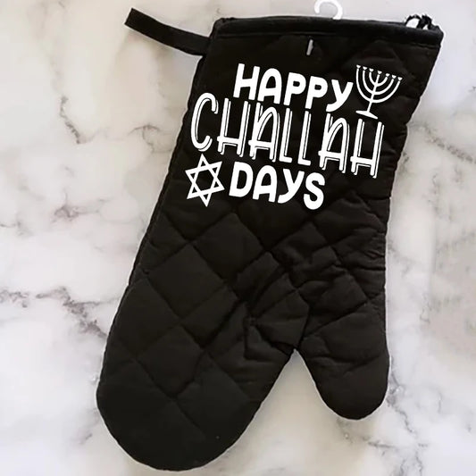 happy challah Days Pot holder Oven Mitt apron Hanukkah Chanukah Jewish Holiday kitchen decoration Mom Housewarming Hostess gift