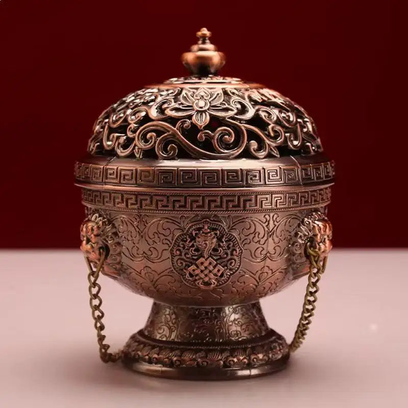 Multicolor Hanging Incense Burner Retro Copper Eight Auspicious Aromatherapy Stove Meditation Smoke Furnace Altars Buddhist Item