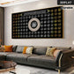 2D Flat 1pc 99 Names of Allah Canvas Wall Art, Frameless Modern Arabic Calligraphy Poster for Living Room and Bedroom Decortions