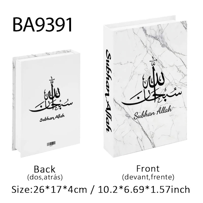 Islamic Mosque Luxury Fake Book Storage Box Kaaba Decorative Books Home Decor Coffee Table Bedroom Ornament Interior Decoration