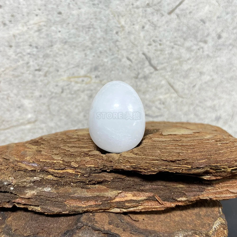 EG1-7 Mini Natural Stone Egg, Small Polished Egg Shaped Stone for Meditation Stress Relief Fidget Palm Desk Decor Gift
