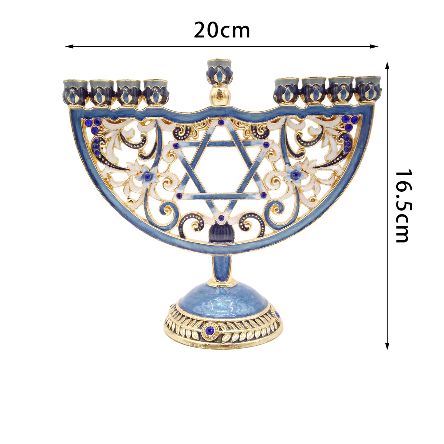 Hanukkah Star Menorah David Candelabra Candle Candlestick Holder Hand Paited Home Decoration Party Festival Candleholder Gifts