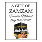 100pcs Custom A Gift Of Zam Zam Sticker Water Bottle Label Wedding Favours Hajj Umrah Mubarak Nikkah Adhesive Guest Gift Baptism