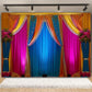 Indian Traditional Photography Background Marigold Green Leaf Hindu Indian Wedding Holi Flowers Garland Anniversary Backdrops
