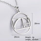 Dawapara Fibonacci Spiral Necklace Sacred Geometry The Golden Ratio Pendant Stainless Steel Jewelry Valentine's Day Gift
