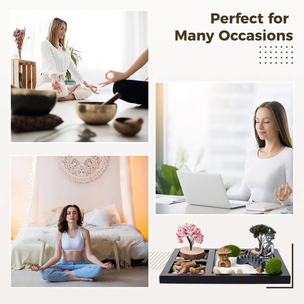 Mini Zen Garden Authentic Zen Garden Kit Zen Garden Accessories Kit Home Office Desktop Meditation Decor Unique Relaxation Gifts