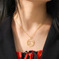 Dawapara Fibonacci Spiral Necklace Sacred Geometry The Golden Ratio Pendant Stainless Steel Jewelry Valentine's Day Gift