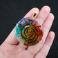 35mm Hexagon Shape 7 Chakra Orgonite Energy Pendant Healing Energy Crystal Beads for Yoga Meditation Spiritual Amulet Orgonite