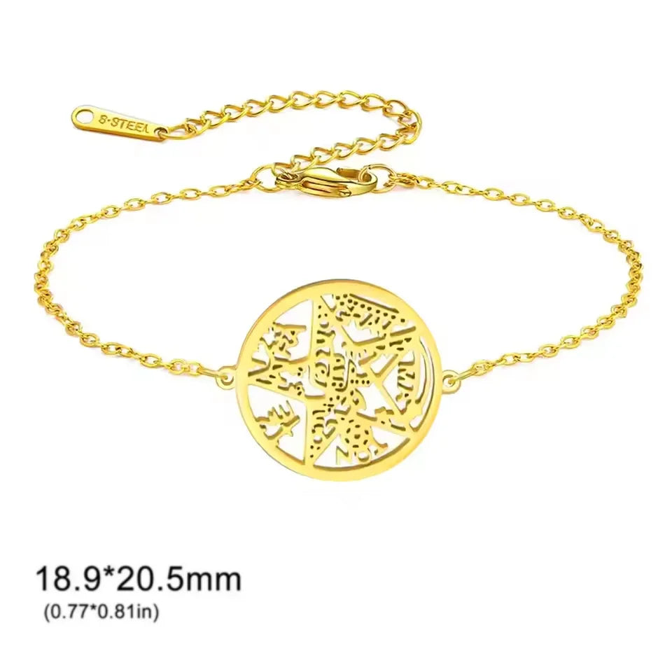 Jeshayuan Witch Knot Bracelet Jewish Hebrew Tetragrammaton Bracelet Witchcraft Pentagram Bracelet For Women Amulet Jewelry Gift