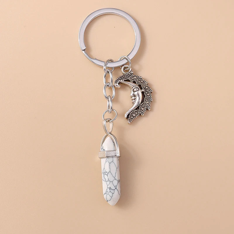 Aihua Lucky Eye Alloy Fatima Hand Keychain Heart Glass Bead Blue Turkish Evil Eye Key Chain Car Keyring for Women Men Jewelry