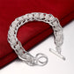 Hot Sale 925 Sterling Silver Chain Solid Bracelet for Women Mens Charm Party Gift Wedding Fashion Jewelry