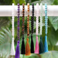 JD 10mm Natural Rose Quartz Bracelet Tassel Pendant 33 Prayer Beads Islamic Muslim Tasbih Allah Mohammed Rosary For Women Men