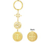 Triple Protection Pendant Keychain with Witch Knot and St Benedict Exorcism Medal Pentagram Tetragrammaton Keyring Amulet