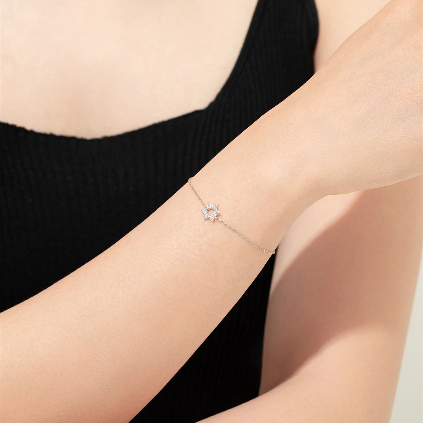 KIKICHICC Women 925 Sterling Silver CZ Zircon  Star of David Bracelet 2024 Wedding Anniversary Fine Luxury Fashion Jewelry