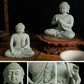 1Pcs Mini Buddhism Figurine Desk Decor Zen Statue Green Sandstone Thailand Ornament Buddha Garden Statue Fish Tank Decor〔Nest〕