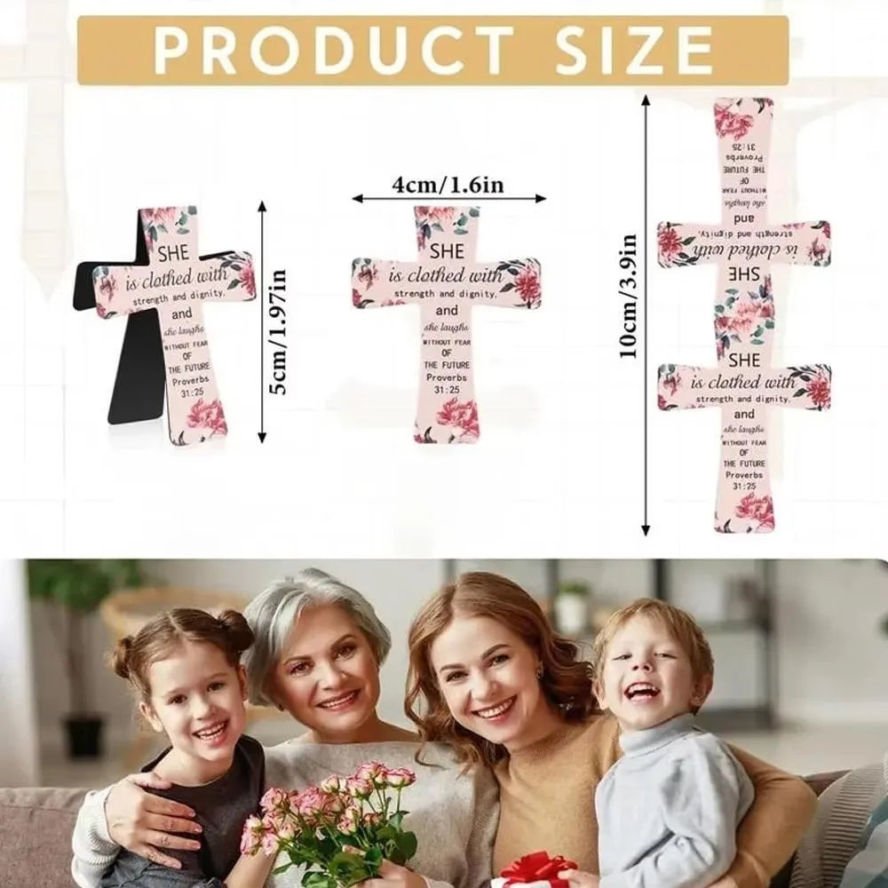 12/16/24PCS Plastic Bible Magnetic Bookmarks Double-Sided Cross Shape Page Marking Bookmark Durable Construction