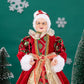 Christmas Tree Decor Sequin Mrs Claus Figurines Home Decoration Christmas Holiday Collection 48CM Standing Grandma Santa Claus
