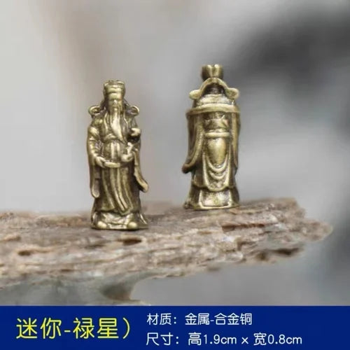 Micro Landscape Bronze Chinese Buddha Ancient Tea Ceremony Zen Moss Rockery Bonsai Sand Table Decorationfairy Garden Miniatures