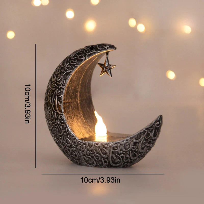 Ramadan Led Lantern Light Eid Mubarak Home Decoration Star Moon Ornaments 2025 Islamic Muslim Party Supplies Eid Al-Fitr Gifts