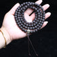 Natural Ebony Tibetan Prayer Turning Wheel Six-Character 8Mm 108 Beads Mara Necklace Rosary Beads