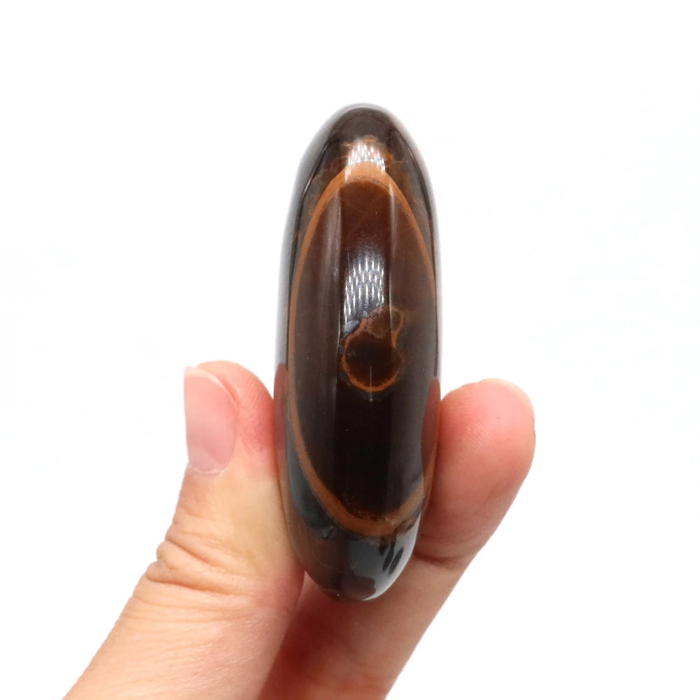 Natural Crystal Amethyst Palm Stone Reiki Healing Oval Pocket Palm Worry Stone Yoga Meditation Spiritual Healing Gem Home Decor