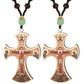 Diyalo Crucifix Jesus Christ Cross Icons Pendant Necklace Orthodox Wooden Beaded Chain Necklace Prayer Car Hanging Decor Jewelry