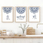 Jee Aayan Nu Poster Print Sikhi I Welcome in Punjabi Blue Mandala Wall Stickers Paintings Modern Home Living Room Decor