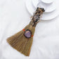 Natural Amethyst Crystal Love Heart Magic Broom Gem Crafts Home Decoration Reiki Healing Witch Broomstick Christmas Gift