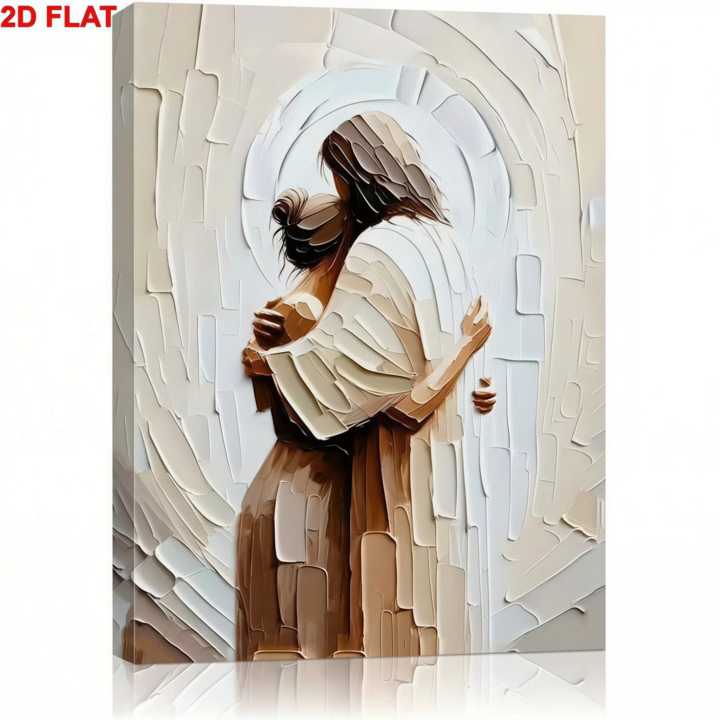 2D 1PC Wrapped Canvas Painting Jesus hugging woman in his arms theme wall art interior framed painting