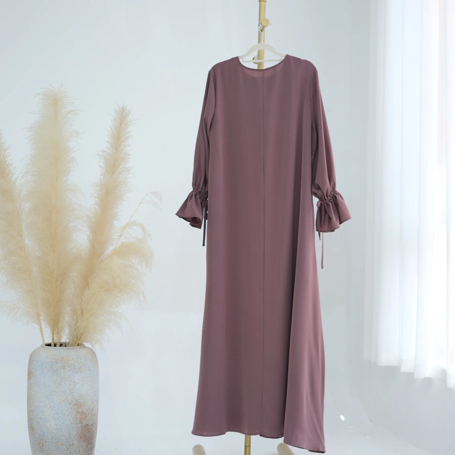 Eid Muslim Dress for Women Abaya Bow Jalabiya Ramadan Lace Up Vestidos Largos Islam Arab Long Robe Morocco Dubai Kaftan 2025