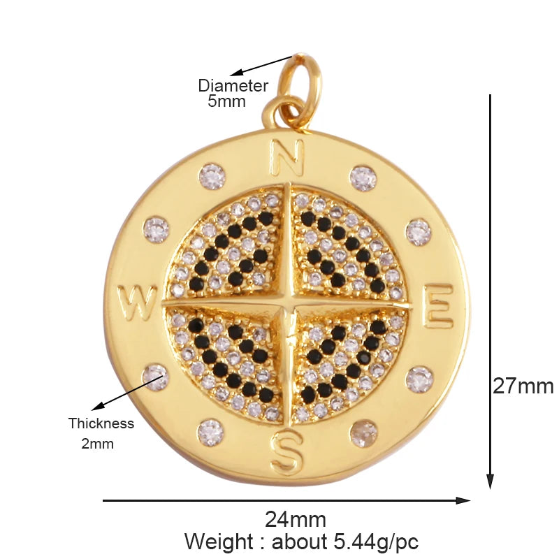 Trendy Shining Moon Star Sun Tellurion Celestial Compass Charm Pendant Gold Colour, Jewelry Necklace Bracelet Making Supply S39